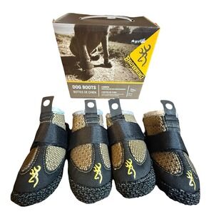Browning Dog Boots Shoes Paw Protection Small 4 Pack Outdoor Hiking Snow Cold